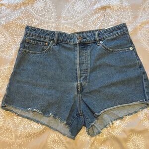 H&M Dark Blue Denim Cutoff Shorts